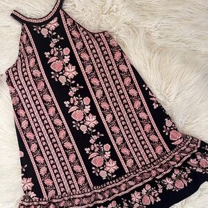 LOFT "Tank dress in Black Floral"